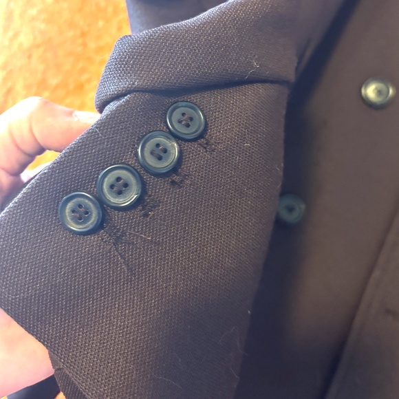 Zara dark brown double breasted button blazer coat NWT - Picture 7 of 14